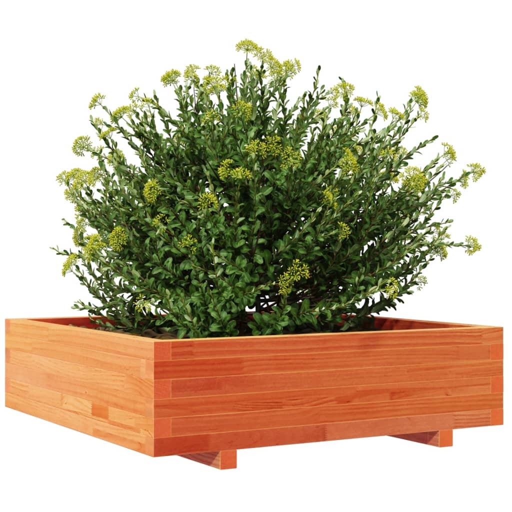 VidaXL Plantenbak 90x90x26,5 cm massief grenenhout wasbruin