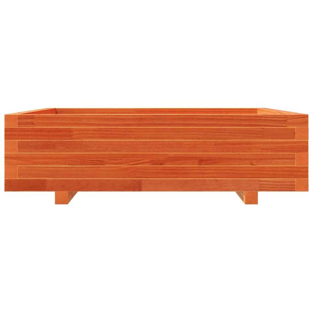 VidaXL Plantenbak 90x90x26,5 cm massief grenenhout wasbruin