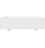 VidaXL Plantenbak 90x90x26,5 cm massief grenenhout wit