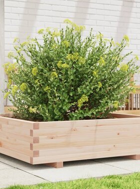 VidaXL Plantenbak 90x90x26,5 cm massief grenenhout