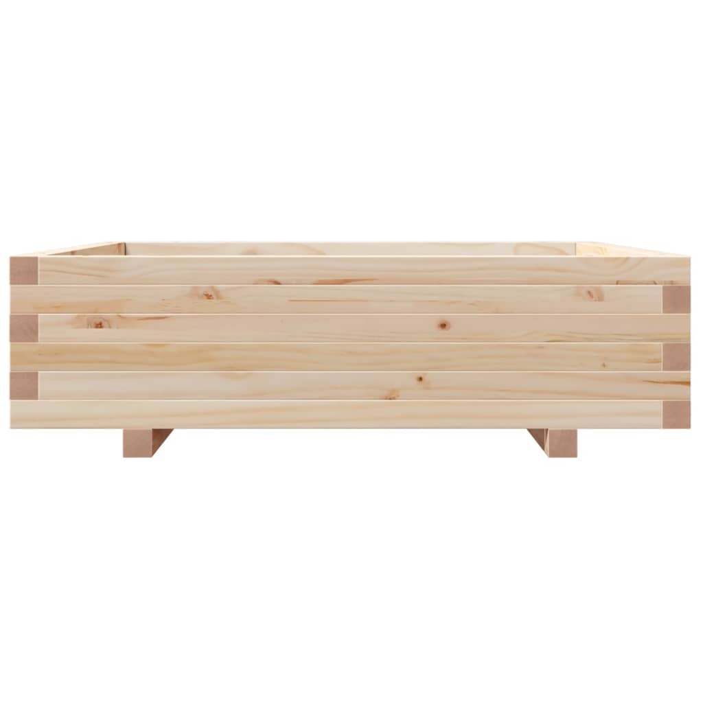 VidaXL Plantenbak 90x90x26,5 cm massief grenenhout
