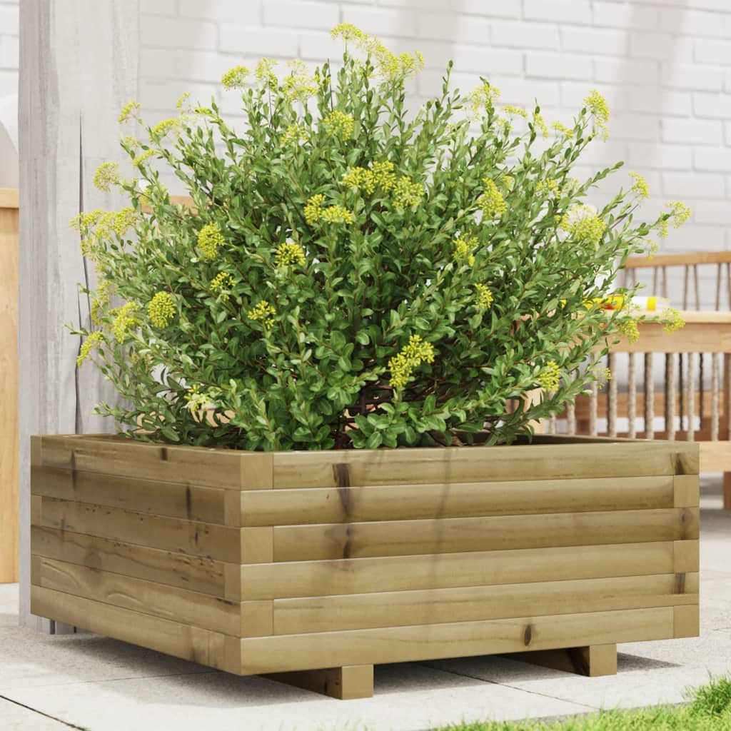 VidaXL Plantenbak 60x60x26,5 cm geïmpregneerd grenenhout