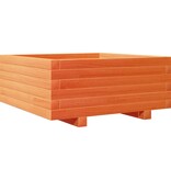 VidaXL Plantenbak 60x60x26,5 cm massief grenenhout wasbruin