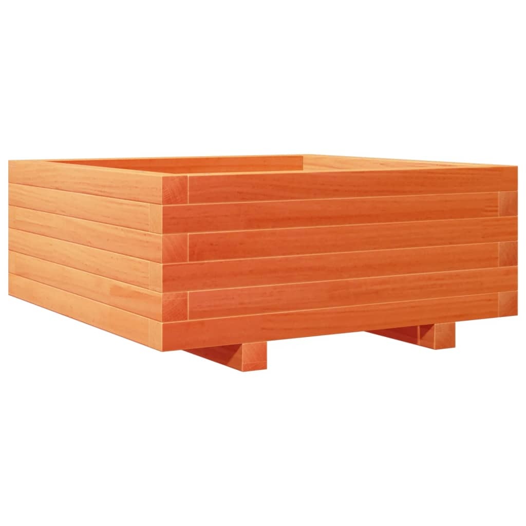 VidaXL Plantenbak 60x60x26,5 cm massief grenenhout wasbruin