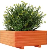 VidaXL Plantenbak 60x60x26,5 cm massief grenenhout wasbruin