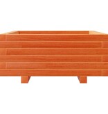 VidaXL Plantenbak 60x60x26,5 cm massief grenenhout wasbruin