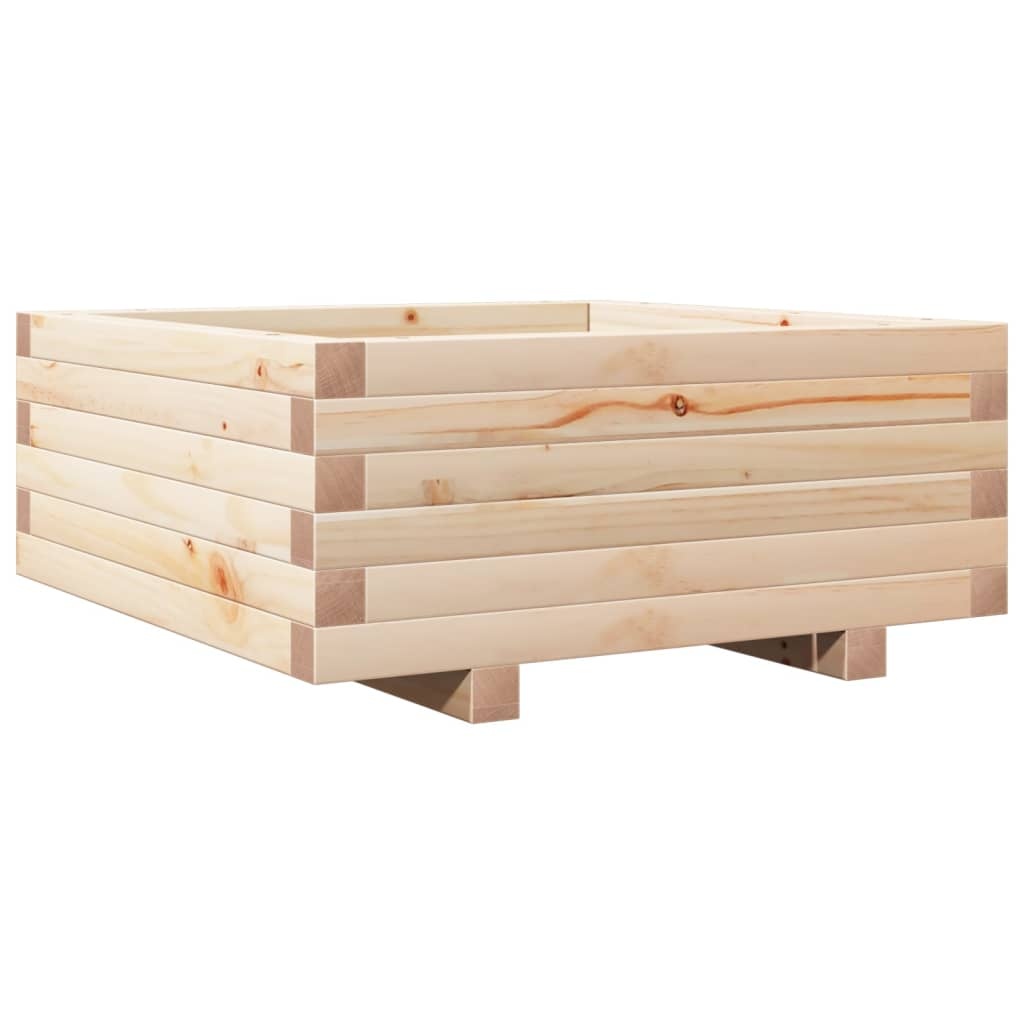 VidaXL Plantenbak 60x60x26,5 cm massief grenenhout