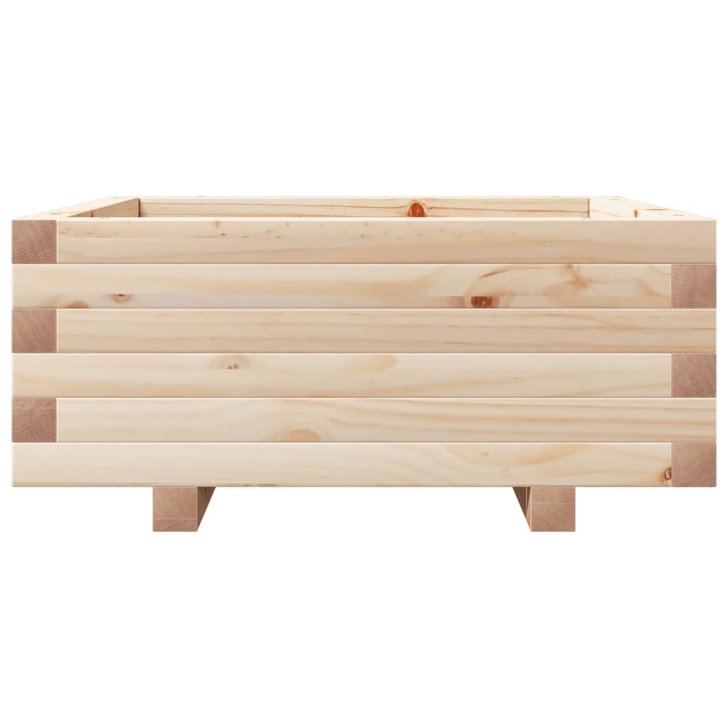 VidaXL Plantenbak 60x60x26,5 cm massief grenenhout