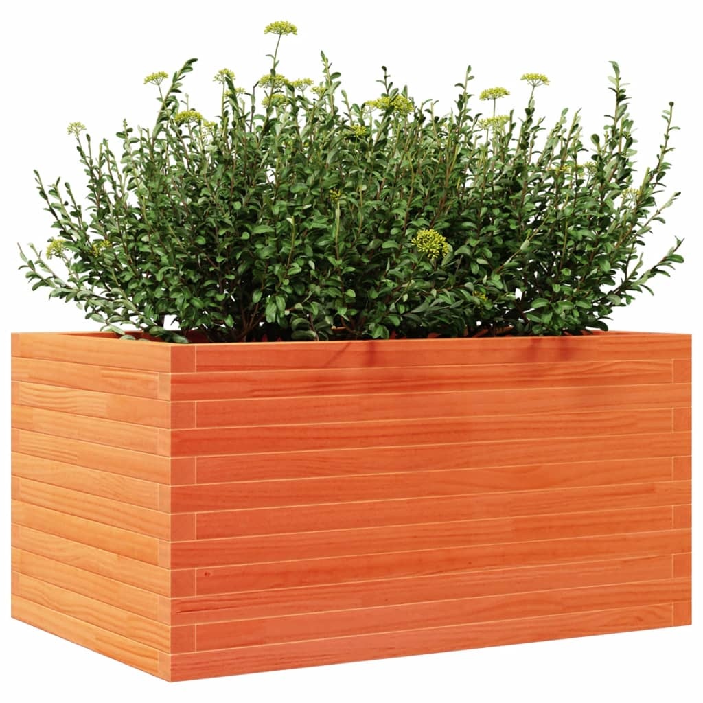VidaXL Plantenbak 90x60x45,5 cm massief grenenhout wasbruin