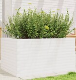 VidaXL Plantenbak 90x60x45,5 cm massief grenenhout wit