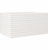 VidaXL Plantenbak 90x60x45,5 cm massief grenenhout wit
