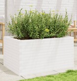 VidaXL Plantenbak 90x60x45,5 cm massief grenenhout wit