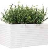 VidaXL Plantenbak 90x60x45,5 cm massief grenenhout wit