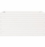 VidaXL Plantenbak 90x60x45,5 cm massief grenenhout wit
