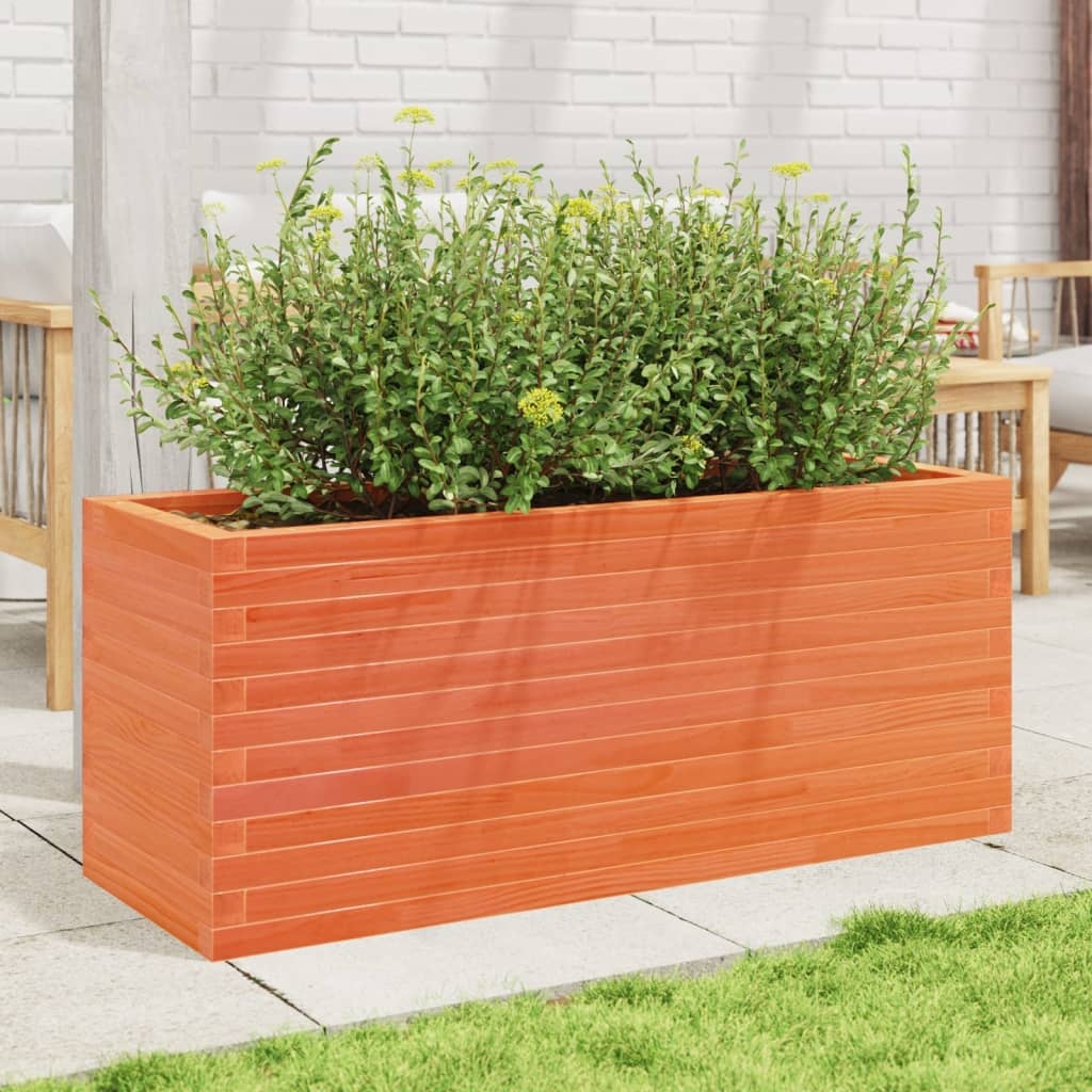 VidaXL Plantenbak 110x40x45,5 cm massief grenenhout wasbruin