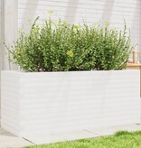 VidaXL Plantenbak 110x40x45,5 cm massief grenenhout wit