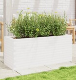 VidaXL Plantenbak 110x40x45,5 cm massief grenenhout wit