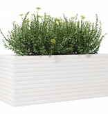VidaXL Plantenbak 110x40x45,5 cm massief grenenhout wit