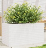 VidaXL Plantenbak 90x40x45,5 cm massief grenenhout wit