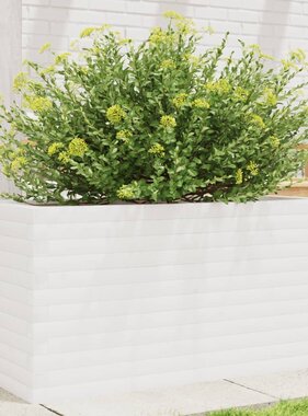 VidaXL Plantenbak 90x40x45,5 cm massief grenenhout wit