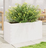 VidaXL Plantenbak 90x40x45,5 cm massief grenenhout wit