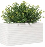 VidaXL Plantenbak 90x40x45,5 cm massief grenenhout wit