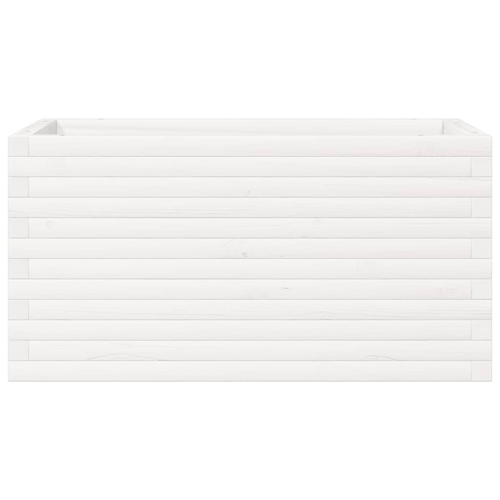 VidaXL Plantenbak 90x40x45,5 cm massief grenenhout wit