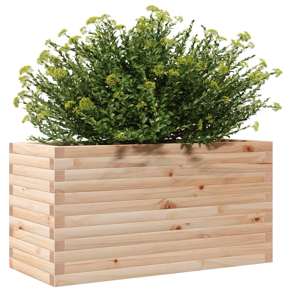 VidaXL Plantenbak 90x40x45,5 cm massief grenenhout