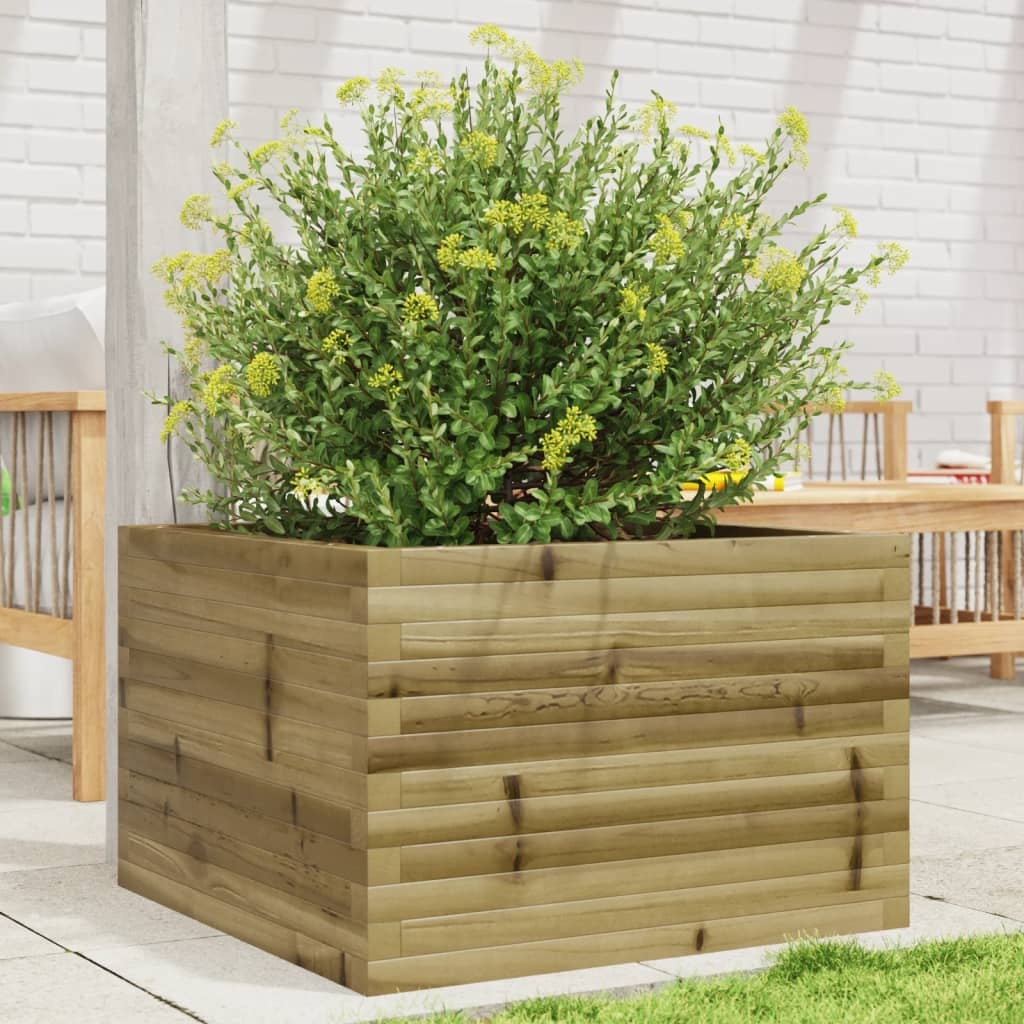 VidaXL Plantenbak 70x70x45,5 cm geïmpregneerd grenenhout