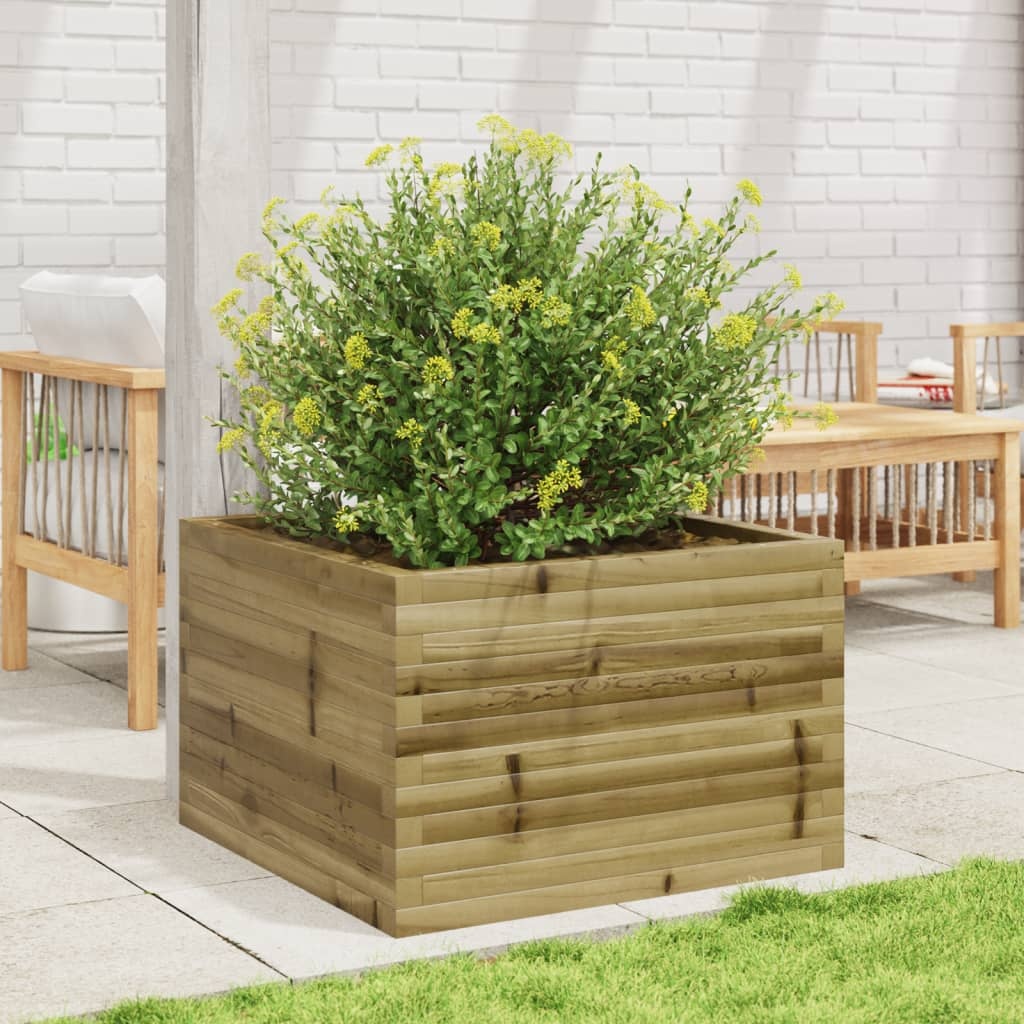 VidaXL Plantenbak 70x70x45,5 cm geïmpregneerd grenenhout