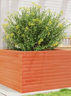 VidaXL Plantenbak 70x70x45,5 cm massief grenenhout wasbruin