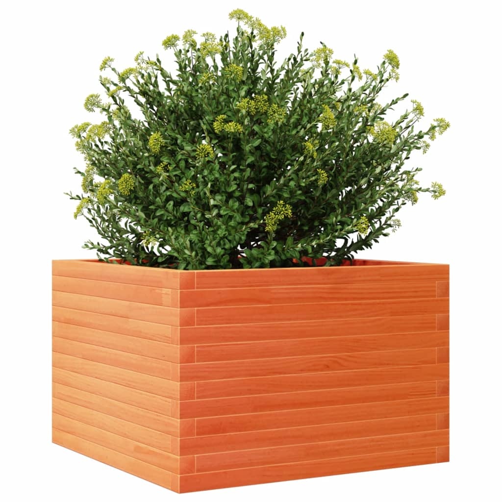 VidaXL Plantenbak 70x70x45,5 cm massief grenenhout wasbruin