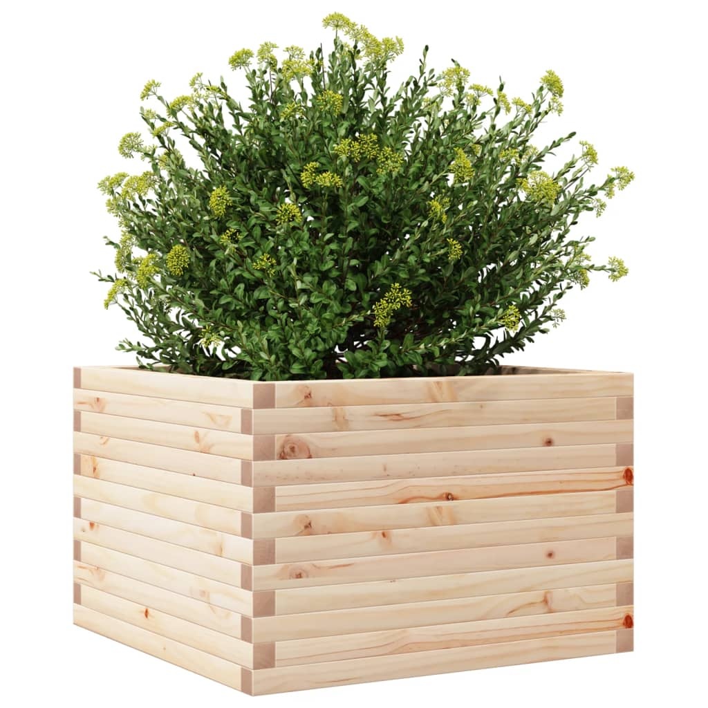VidaXL Plantenbak 70x70x45,5 cm massief grenenhout
