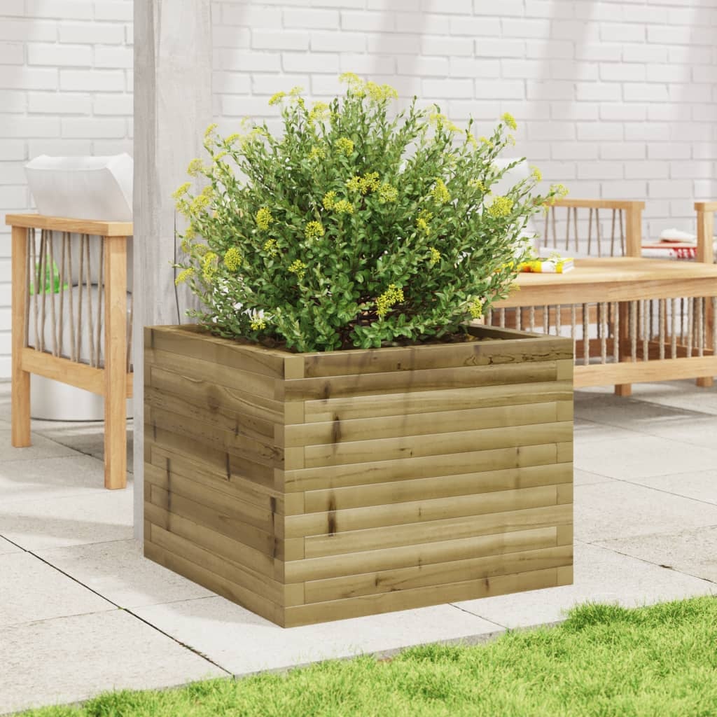 VidaXL Plantenbak 60x60x45,5 cm geïmpregneerd grenenhout