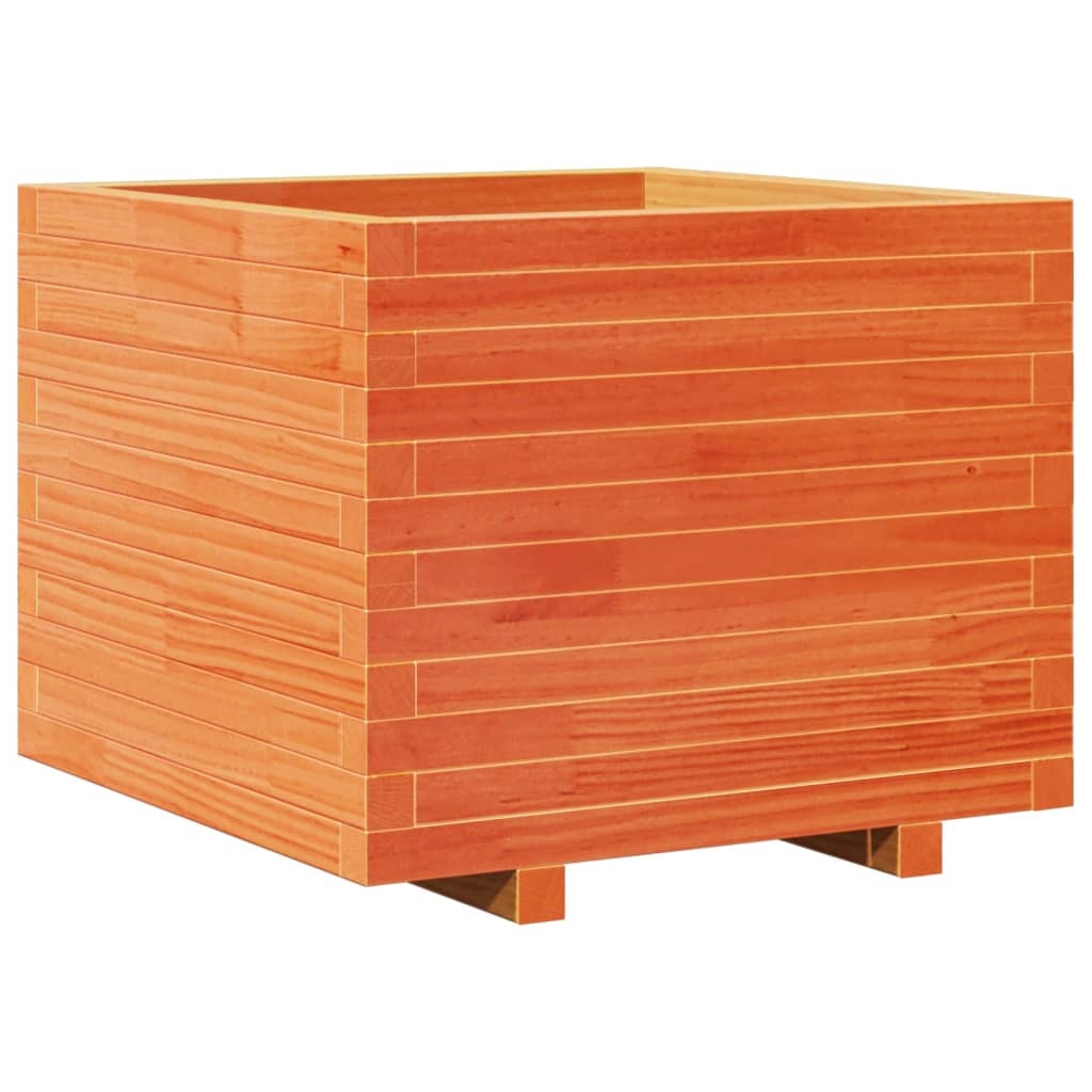 VidaXL Plantenbak 60x60x49,5 cm massief grenenhout wasbruin