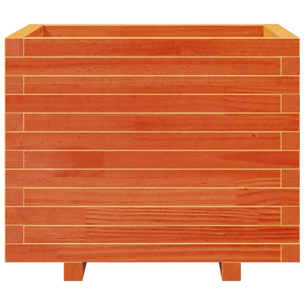 VidaXL Plantenbak 60x60x49,5 cm massief grenenhout wasbruin