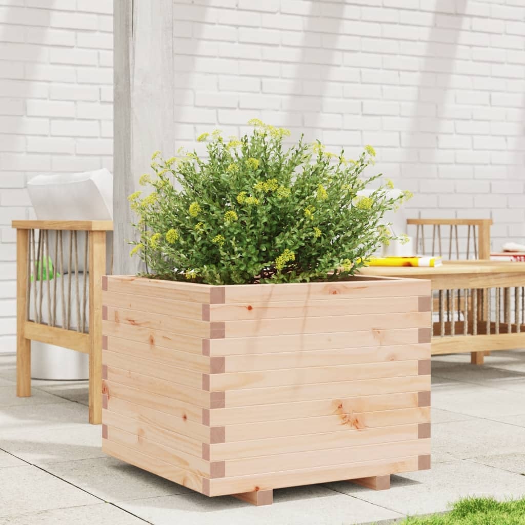 VidaXL Plantenbak 60x60x49,5 cm massief grenenhout