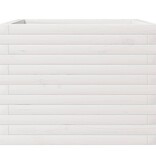 VidaXL Plantenbak 60x60x45,5 cm massief grenenhout wit