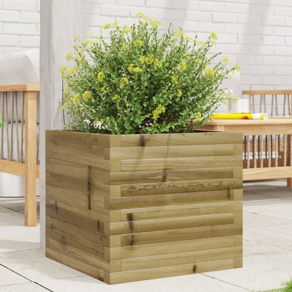 VidaXL Plantenbak 50x50x45,5 cm geïmpregneerd grenenhout