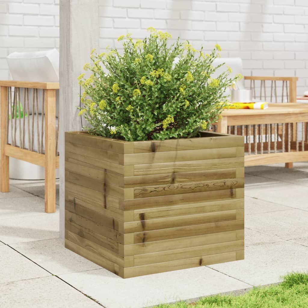 VidaXL Plantenbak 50x50x45,5 cm geïmpregneerd grenenhout
