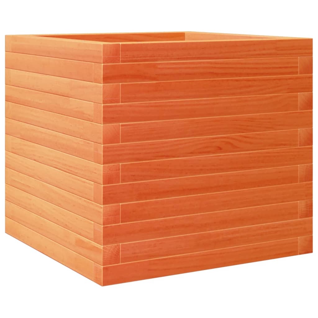 VidaXL Plantenbak 50x50x45,5 cm massief grenenhout wasbruin
