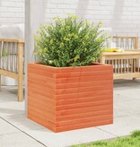 VidaXL Plantenbak 50x50x45,5 cm massief grenenhout wasbruin
