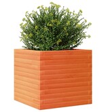 VidaXL Plantenbak 50x50x45,5 cm massief grenenhout wasbruin