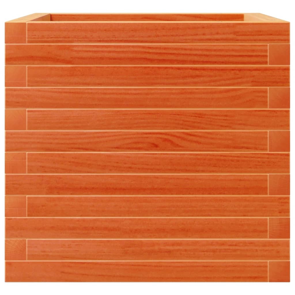 VidaXL Plantenbak 50x50x45,5 cm massief grenenhout wasbruin