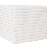 VidaXL Plantenbak 50x50x45,5 cm massief grenenhout wit