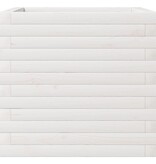 VidaXL Plantenbak 50x50x45,5 cm massief grenenhout wit