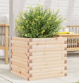 VidaXL Plantenbak 50x50x45,5 cm massief grenenhout