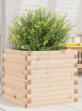 VidaXL Plantenbak 50x50x45,5 cm massief grenenhout