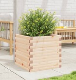 VidaXL Plantenbak 50x50x45,5 cm massief grenenhout