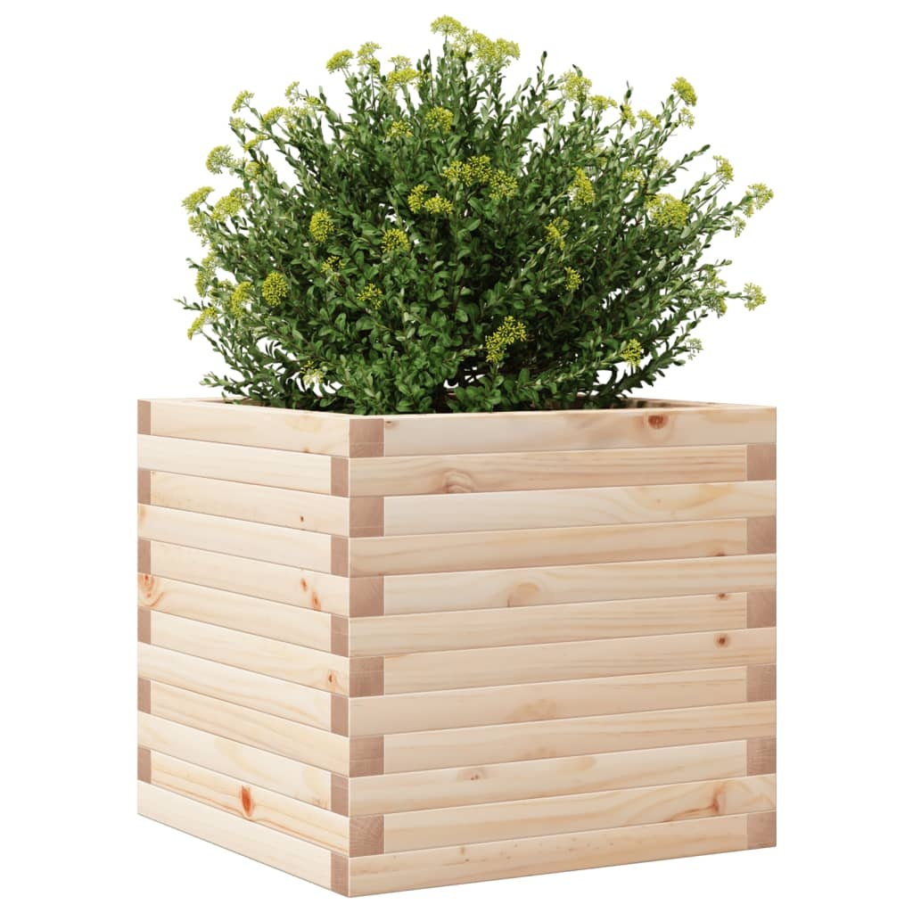 VidaXL Plantenbak 50x50x45,5 cm massief grenenhout